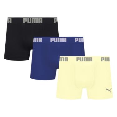 Imagem de Kit 3 Cuecas Puma Boxer Sem Costura Masculina
