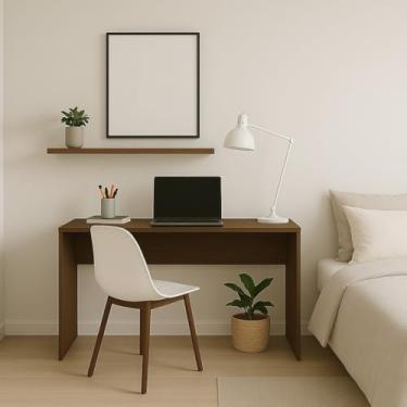 Imagem de Escrivaninha Moderna 110cm – Mesa de Trabalho e Estudo Versátil para Escritório e Home Office (FREIJÓ)