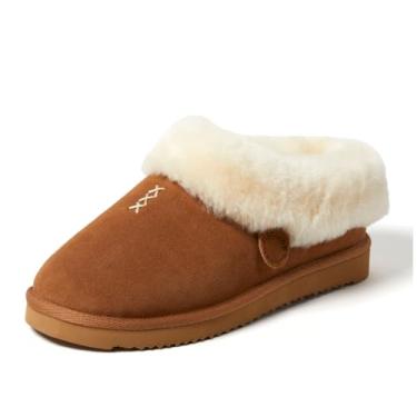 Imagem de Dearfoams Pantufa feminina Fireside Adelaide Shearling, Castanho, 11