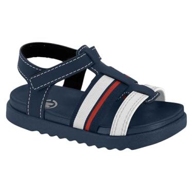 Imagem de Molekinho Sandália Papete Infantil Masculina, Marinho, Tamanho 26, Casual, Confortável