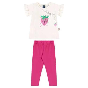 Imagem de Conjunto Blusa e Legging Menina Bee Loop, Bege, 2
