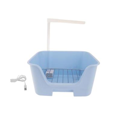 Imagem de Fenteer Banheira automática para pássaros, circulação automática de água, banho USB, fácil configuração com bomba, banheira para periquito cinzento africano, Azul