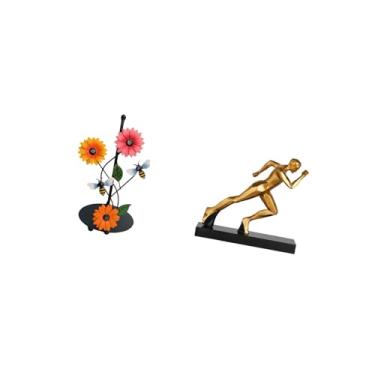 Imagem de Fenteer Escultura Porta-Papel Toalha Estilo Runner, Moderna E Abstrata, Antiderrapante, Vertical, para Decoração de Casa, Entrada Ou Mesa.