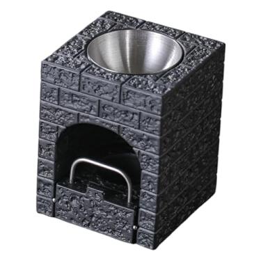 Imagem de Generic Queimador de Óleos Essenciais, Aquecedor de Óleos, Difusor de Fragrâncias, Suporte Decorativo para Velas Tealight, Difusor de Aromas para e, Tigela Preta E Prateada