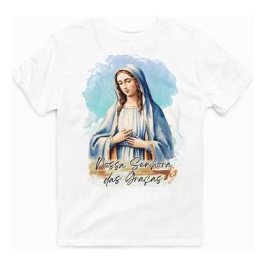 Imagem de Camiseta Religiosa Nossa Senhora Das Graças - Fé E Estilo - Sublimium,