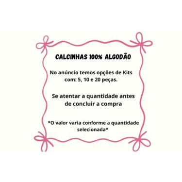 Imagem de Kit 20 Calcinha Infantil de Algodão com Forro ESTAMPAS ALEATÓRIAS - SE