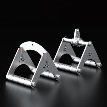 Imagem de Generic Alças de ginástica V, aço inoxidável 304, alças de academia, máquina de remo, acessórios de cabo de máquina de cabo, acessório de cabo de alça D dupla para acessórios de ginástica (estilo