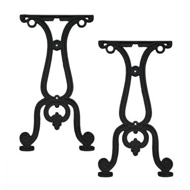 Imagem de Par De Pé De Mesa Base Paris Em Ferro Fundido 69X37Cm