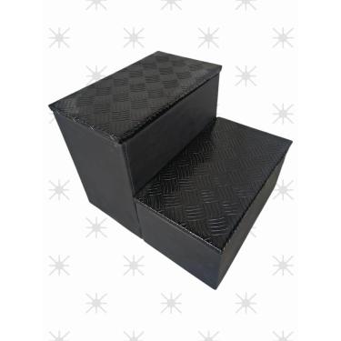 Imagem de Escada Auxiliar 2 Degraus Antiderrapante Beleza - Preta