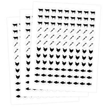 Imagem de 324 Meal Stickers for Events – Food Labels for Wedding, Receptions, Birthday, Baby Shower, Catering & Parties – Vegetarian, Chicken, and Beef Stickers – Easy Peel Labels for Meal Identification