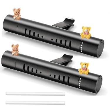 Imagem de Aromatizador de Carro Unissex com Clipes para Ventilação – Perfume Automotivo Premium com Fragrâncias Naturais e 2 Bonequinhos de Silicone – Difusor de Ar e Aromaterapia (2 unidades)