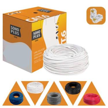 Imagem de Cabo Rede Furukawa Soho Plus Cat6 100m Branco +20 Conectores