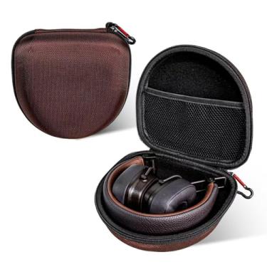 Imagem de Estojo para fones de ouvido Bluetooth intra-auricular compatível com Marshall Major V/IV/III/II/ 5/4/3/2 (marrom)