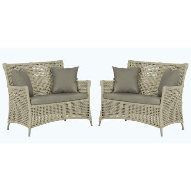 Imagem de 2 Sofás área Externa Igapó Alumínio Fendi Corda Náutica E8 Rami