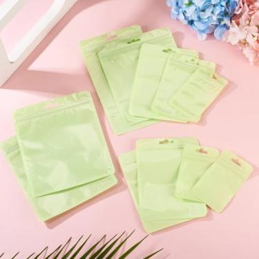 Imagem de 50 unidades de sacos de plástico com fecho de correr, 5 tamanhos, sacos de embalagem retangular, reutilizáveis, bolsa de vedação superior para joias pequenas, berloques, chaveiros, pequenos presentes