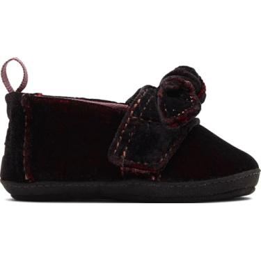 Imagem de TOMS Alpargata sem cadarço enxoval para bebês e meninas, Veludo de joia bordô profundo, 17