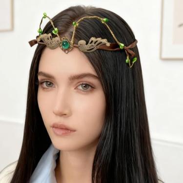 Imagem de Guirlanda retrô de fadas da floresta, tema, dramatização, festa, vestido de bruxa, acessório de cabelo gótico para noivas