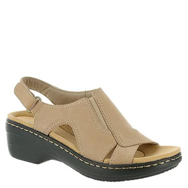 Imagem de Clarks Sandália feminina Merliah Sheryl com salto, Couro de areia, 42