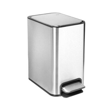 Imagem de Lixeira com Pedal Piso Docol Flat 7L Aço Inox Balde Removível