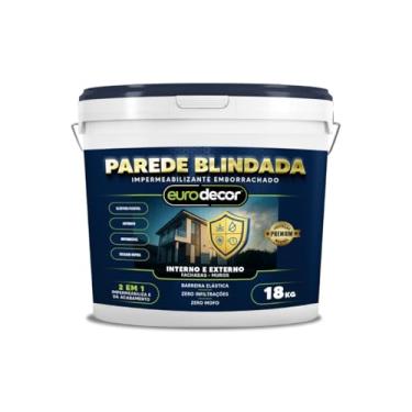Imagem de Parede Blindada Euro Decor Tinta Emborrachada 18KG Fácil Aplicação Proteção Contra Infiltrações (Platina)