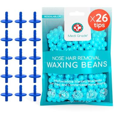 Imagem de Medi Grade Contas de cera nasal e pontas de substituição para o kit de depilação nasal Medi Grade – Refil ecológico e econômico para cabelos nasais desagradáveis e com coceira – 50 g de contas e 26