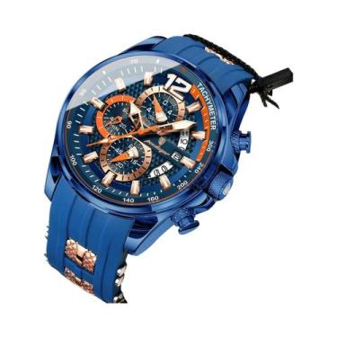 Imagem de Relógio Cronógrafo De Luxo Masculino À Prova d'Água Em Silicone Com Da