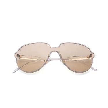 Imagem de HCHES Óculos de Sol Sem Aro Feminino Masculino Vintage Monocoque UV400 para Dirigir (3)