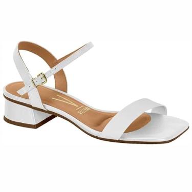 Imagem de Sandália Feminina Vizzano Salto Baixo Grosso Bloco Confortável 6454.111 - Original (Branco, BR, Adulto, Numérico, 35)