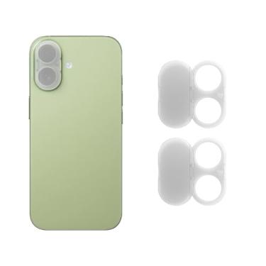 Imagem de EYSOFT Capa de lente de câmera compatível com iPhone 16/16 Plus/17, protetor de lente de câmera para proteger a privacidade e segurança, adesivo forte - pacote com 2 - transparente