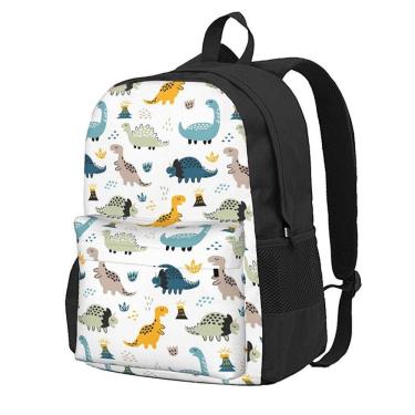 Imagem de Mochila escolar Anime Cute Dinosaur Kids Poliéster 32x14x42cm