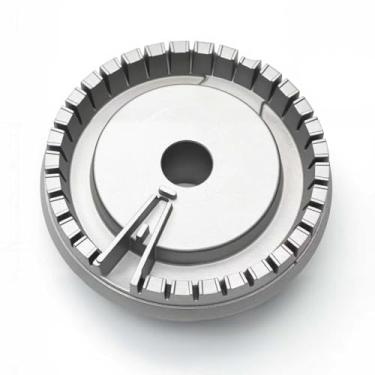 Imagem de WB16X24722 Base de queimador de superfície compatível com fogão a gás GE & Haier, substituição para peças de queimador de fogão a gás AP5986249 4454597 PS11726674, adequado para modelos JGA JGB JGP