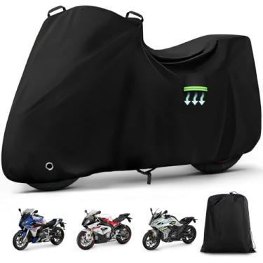 Imagem de Capa de motocicleta à prova d'água para BMW R1250 RS/R1300 RS/S1000 RR/F900 XR, resistente ao ar livre, sol, chuva, neve, UV, poeira, proteção para todos os climas, capa de motocicleta com forro de