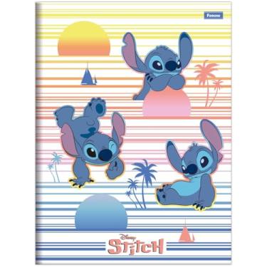 Imagem de Caderno Stitch FORONI Universitário BROCHURA - 80 Folhas (Listras Sol)