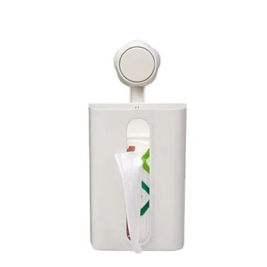 Imagem de PORTA PAPEL LENÇO COM VENTOSA DE PAREDE PARA COZINHA E BANHEIRO ORGANIZADOR IMPERMEÁVEL PLÁSTICO