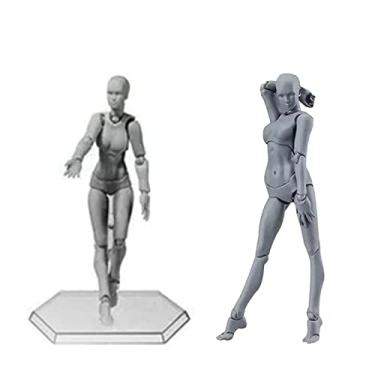 Imagem de Alomejor Figuras de Ação, Poses Personalizáveis, Corpo de Figura de Ação, Manequim de Desenho Em PVC para Esboços, Decoração de Mesa, Acessórios Fotográficos, Coleções (Cinza #14)