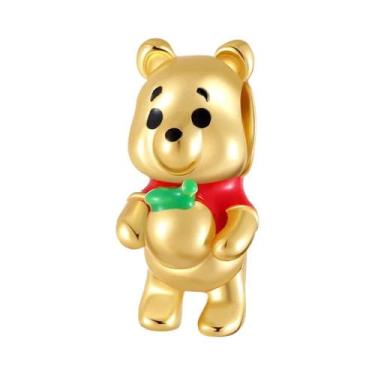 Imagem de Pingente Charm De Pirulito Arco-Íris Snoopy E Winnie the Pooh Em Prata