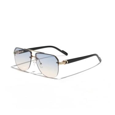 Imagem de JRLLFD Óculos de sol sem aro masculino e feminino com lentes degradê (1)