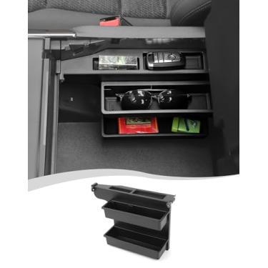 Imagem de Hoolcar Caixa de armazenamento de apoio de braço para console central adequada para Ford F150 F250 F350 F450 2015-2025, preta