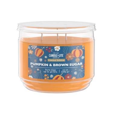 Imagem de Candle-lite Velas perfumadas de Halloween, rum temperado e abóbora com cravo, pote de 290 ml, queima de 40 horas, vela perfumada de outono para decoração de casa, 3 pavios, orgulhosamente derramada