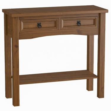 Imagem de Aparador Rústico Para Sala Madeira Maciça 2 Gavetas 90cm Majestic M06 Imbuia Fosco - Lyam Decor