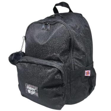 Imagem de Mochila Juvenil Menina Brilho Pompom Moderna Chenson-Feminino