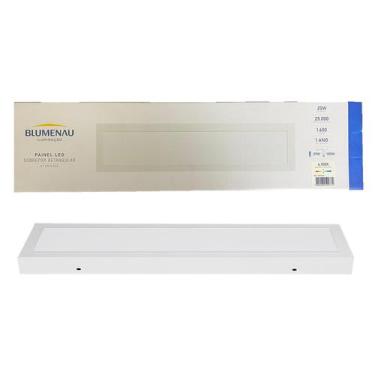 Imagem de Plafon Retangular Sobrepor 15x60cm 20w Branco Neutro 4100K - Blumenau 