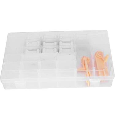 Imagem de Caixa organizadora de fio para bordado, leite branco, ponto cruz, bobinas de plástico, máquina de enrolamento manual com 200 placas de enrolamento, 2 máquinas de enrolamento, 4