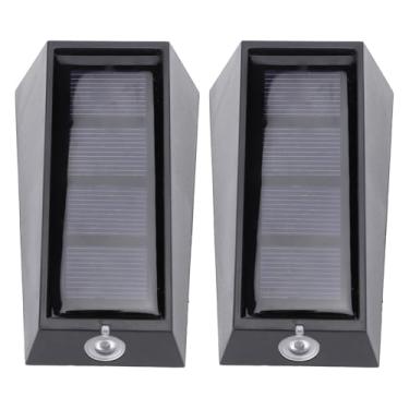 Imagem de Fafeicy Luzes de Cerca Solares IP55 Com Recursos de Mudança de Cor, Dois Pacotes, Carregamento Solar de Alta Eficiência, Ideais para Decoração de Quintal e Jardim, Controle Automático e