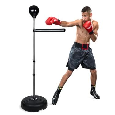 Imagem de INNOLIFE Saco de pancadas Speed – Treinador de reflexo ajustável para adultos, barra de boxe ajustável em altura com suporte durável para academia em casa, alívio de estresse e treinamento físico