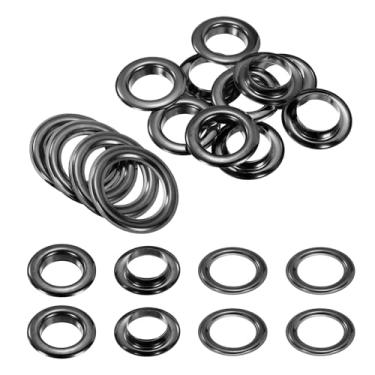 Imagem de Generic Conjunto de 10 ilhós, ilhós de 20 mm, kit de ilhós de latão de 4/5 polegadas com arruelas para tecido, cortina, lonas, cinto de couro, bolsa de sapatos, DIY, preta