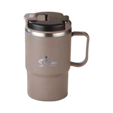 Imagem de Caneca Térmica De Aço Inoxidável Com Dupla Camada E Colher, Copo Térmi