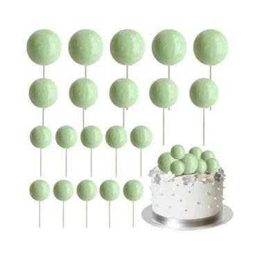 Imagem de Mini Balões Coloridos Para Decoração De Bolos, 20 Peças, Palitos Para 
