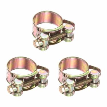 Imagem de HARFINGTON 3 braçadeiras de mangueira de parafuso em T 201-213 mm (7,91-8,39") Braçadeiras de tubo de radiador de admissão ajustável de aço carbono galvanizado para tubos industriais de encanamento