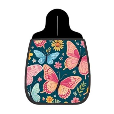 Imagem de Lixeira De Carro Organizador Lixinhocar Borboletas Coloridas Fundo Azul